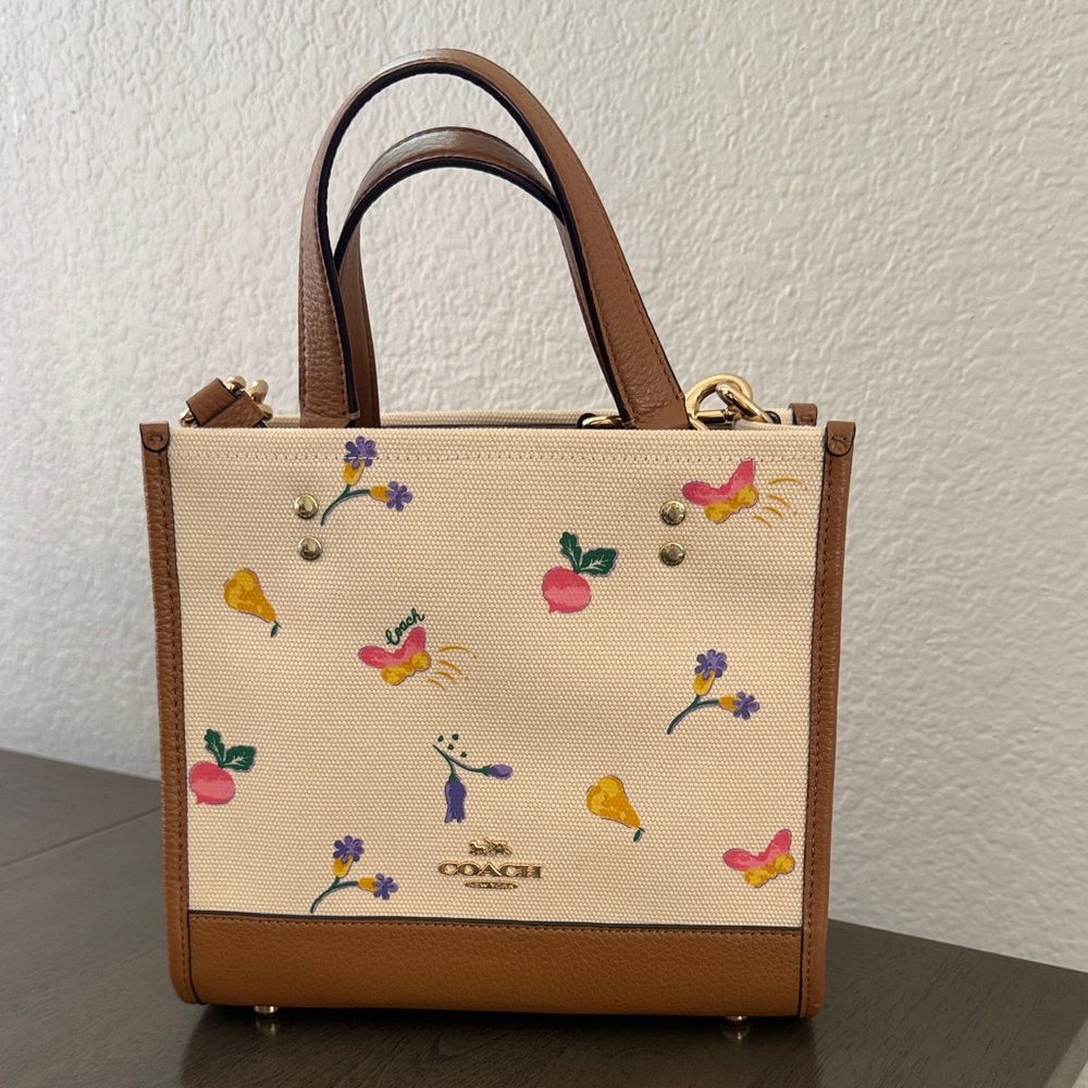 Coach Canvas Leather Dempsey Dreamy Veggies Tote